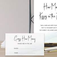 Guess How Many Green Wash Bridal Shower Game Card