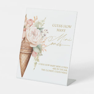 Guess How Many Ice Cream Cones Sign Bridal Shower