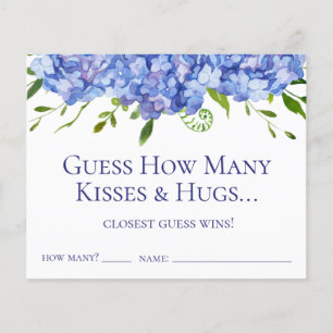 Guess How Many Kisses and Hugs Blue Hydrangeas