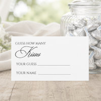 Guess How Many Kisses Bridal Shower Game