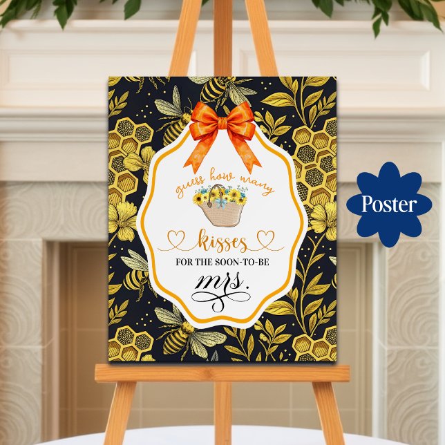 Guess How Many Kisses Bridal Shower Game Poster (Creator Uploaded)