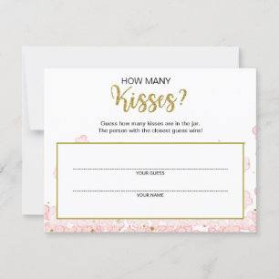 Guess How Many Kisses Bridal Shower   Pink Gold
