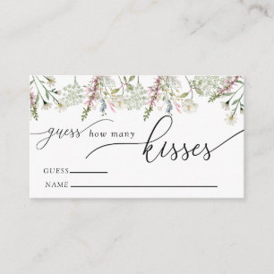 Guess How Many Kisses Chic Wildflower Enclosure Card