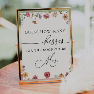 Guess how many Kisses for the Soon-to-be Mrs.  Poster