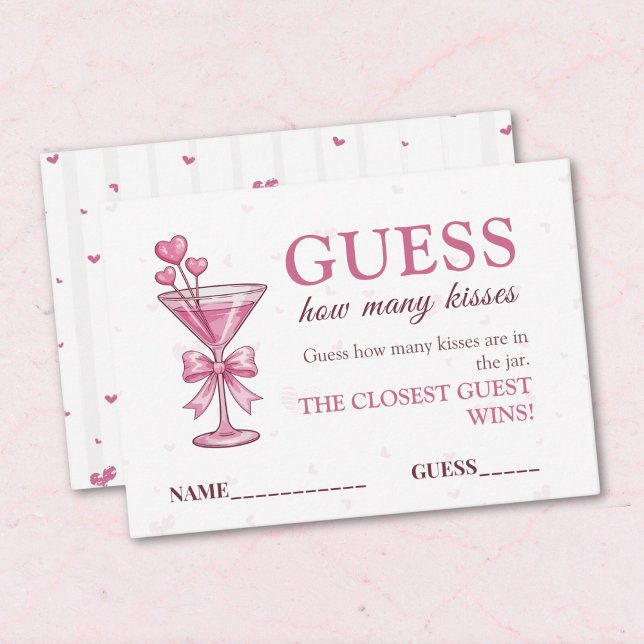 Guess How Many Kisses Game Card A Tiny Bit Engaged (Creator Uploaded)