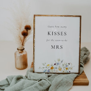 Guess How Many Kisses Game Sign