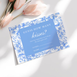 Guess How Many Kisses Game Something Blue Enclosure Card