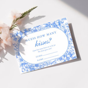 Guess How Many Kisses Game Victoria Something Blue Enclosure Card