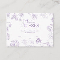 Guess How Many Kisses Lavender Bridal Shower Game