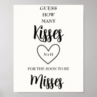 Guess how many Kisses Mrs. Bridal Shower Game