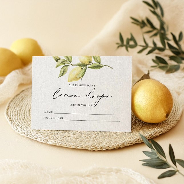 Guess How Many Lemon Drops Game Card (Creator Uploaded)