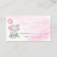 Guess How Many Peanuts Elephant Baby Shower Game