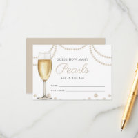 Guess How Many Pearls Prosecco Bridal Shower Game 