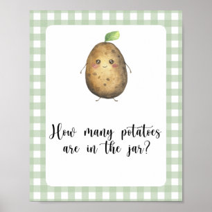Guess how many potatoes are in the jar poster