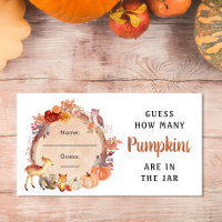 Guess How Many Pumpkins Baby Shower Game