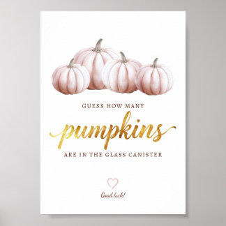Guess How Many Pumpkins Sign | Blush Fall Game