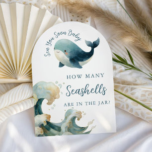 Guess How Many Sea You Soon Baby Shower Game Card