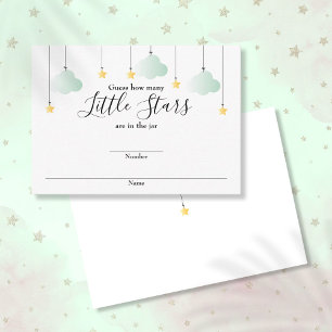 Guess How Many Stars Baby Shower Game Enclosure Card