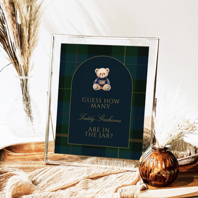 Guess How Many Teddy Bears Baby Shower Game Sign (Creator Uploaded)