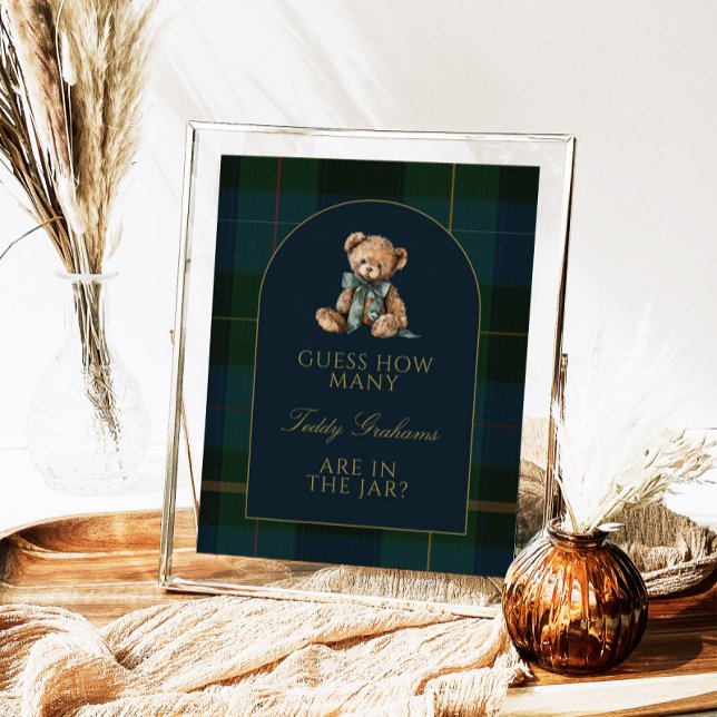 Guess How Many Teddy Bears Baby Shower Game Sign (Creator Uploaded)