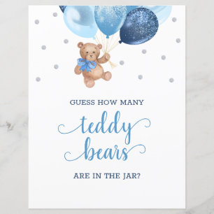 Guess How Many Teddy Bears Candies In The Jar Sign