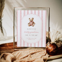 Guess How Many Teddy Grahams Baby Shower Game Sign