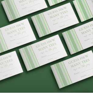 Guess How Many Tees Are In The Jar Baby Shower Enclosure Card