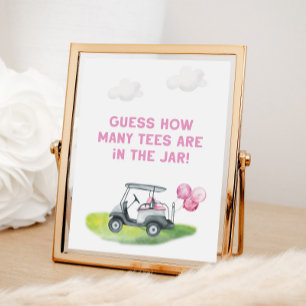 Guess How Many Tees Golf Sign