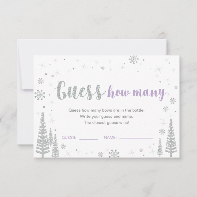 Guess How Many | Winter Baby Shower Game Invitation (Front)