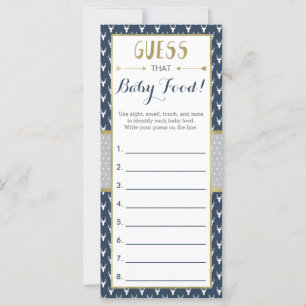 Guess That Baby Food Game, Baby Shower, Deer