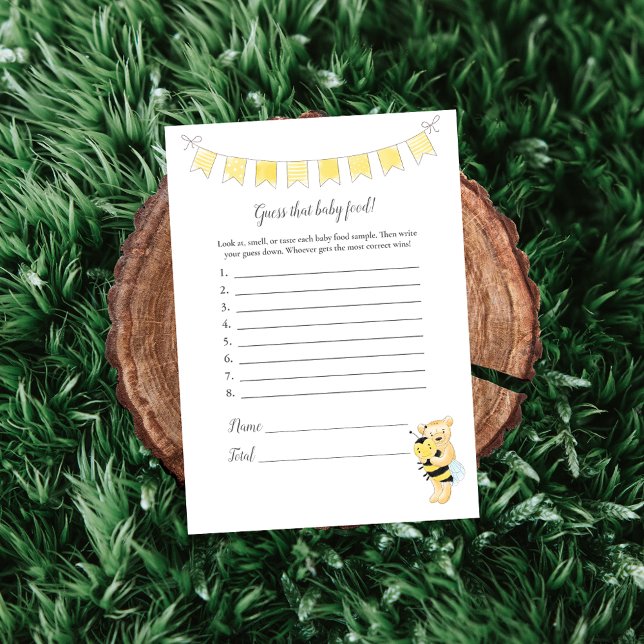 Guess That Baby Food Game Boy Teddy Bear Card (Creator Uploaded)