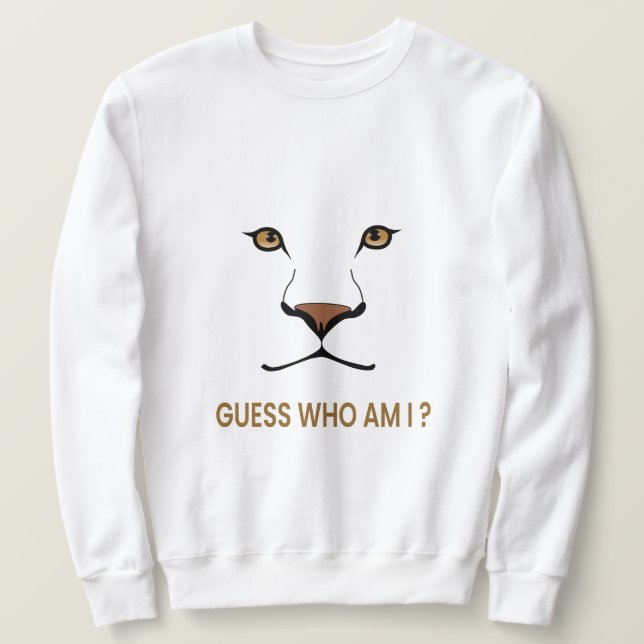 Guess the Animal: Lioness | Minimal Queen Sweatshirt (Design Front)