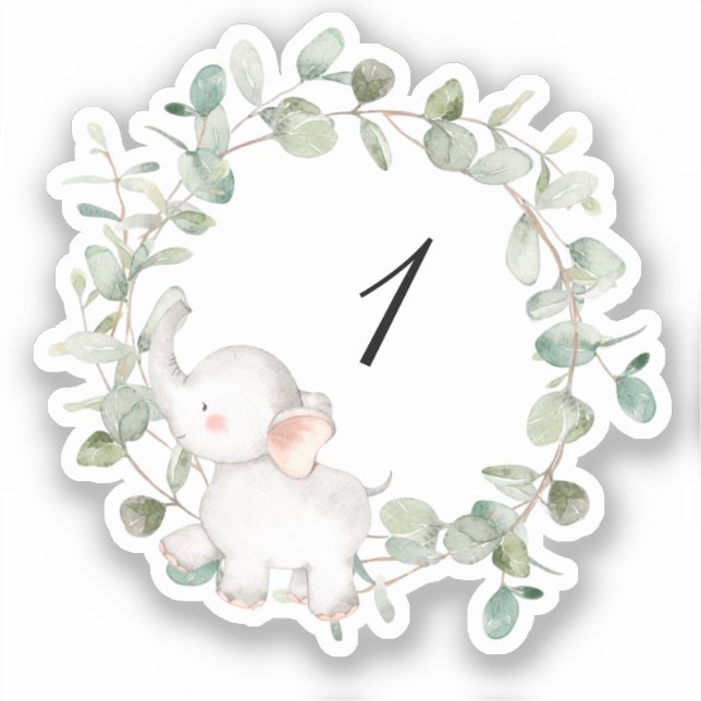 Guess The Baby Food Baby Shower Sticker Tag (Front)