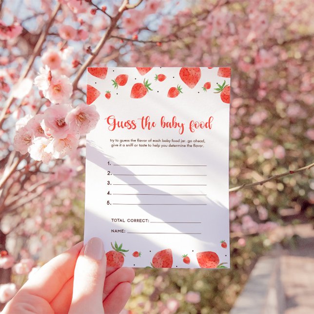 Guess The Baby Food Game, Berry Sweet Baby Shower  Invitation (Creator Uploaded)