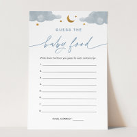 Guess the Baby Food Game Card Twinkle Little Star