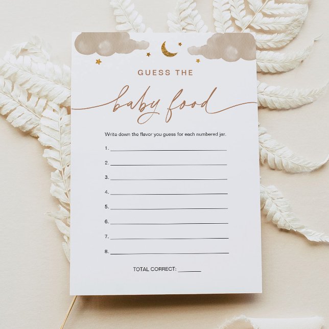 Guess the Baby Food Game Card Twinkle Little Star (Creator Uploaded)