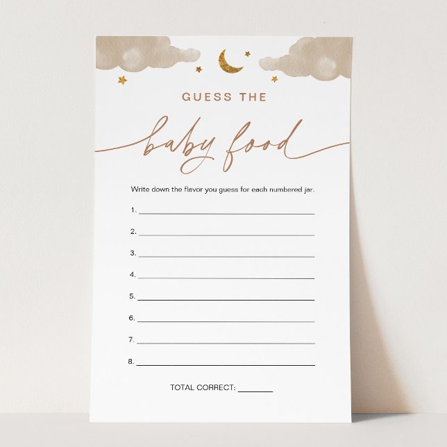 Guess the Baby Food Game Card Twinkle Little Star (Creator Uploaded)