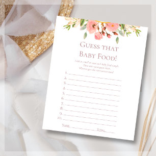 Guess The Baby Food   Game Stationary