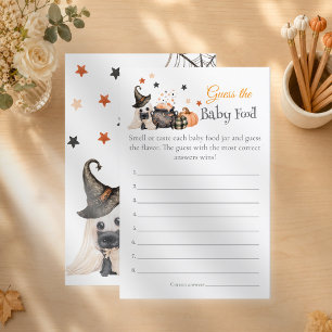 Guess the Baby Food Halloween Gender Reveal Game