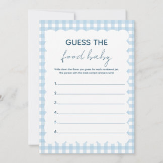 Guess The Baby Food Winter Baby Shower Game Invitation