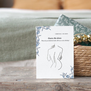 Guess the bride dress bridal shower game Card