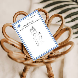  Guess the bride dress bridal shower game Card