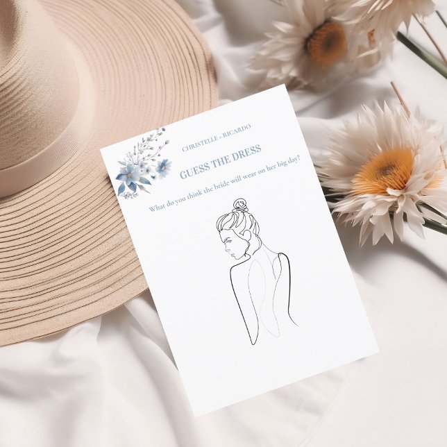  Guess the bride dress bridal shower game Card (Creator Uploaded)