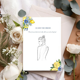 Guess the bride dress bridal shower game Card