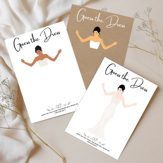 Guess the bride to be dress card (Creator Uploaded)