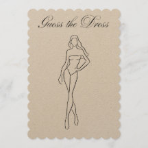Guess the Dress Bridal Shower Game