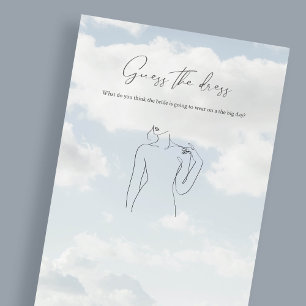 Guess The Dress Cloud 9 Bridal Shower Game Cards