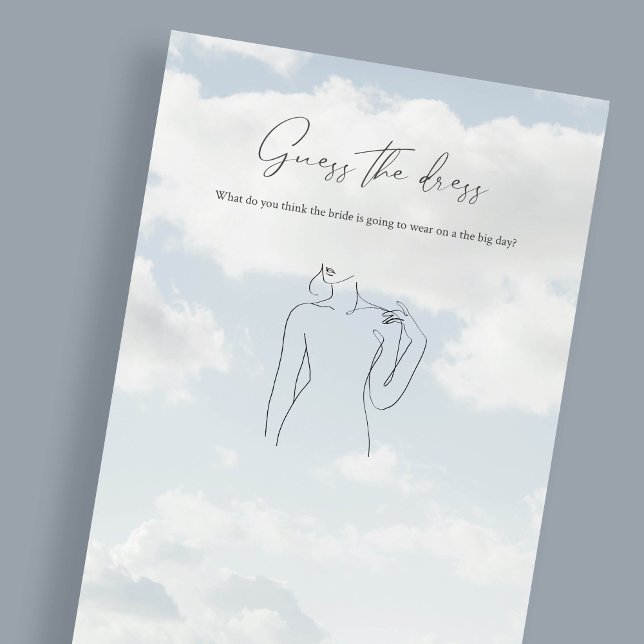 Guess The Dress Cloud 9 Bridal Shower Game Cards (Creator Uploaded)