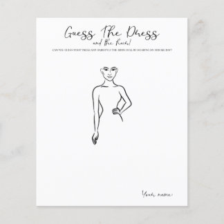 Guess The Dress - game for bridal shower party