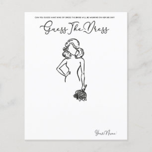 Guess The Dress  - game for bridal shower party